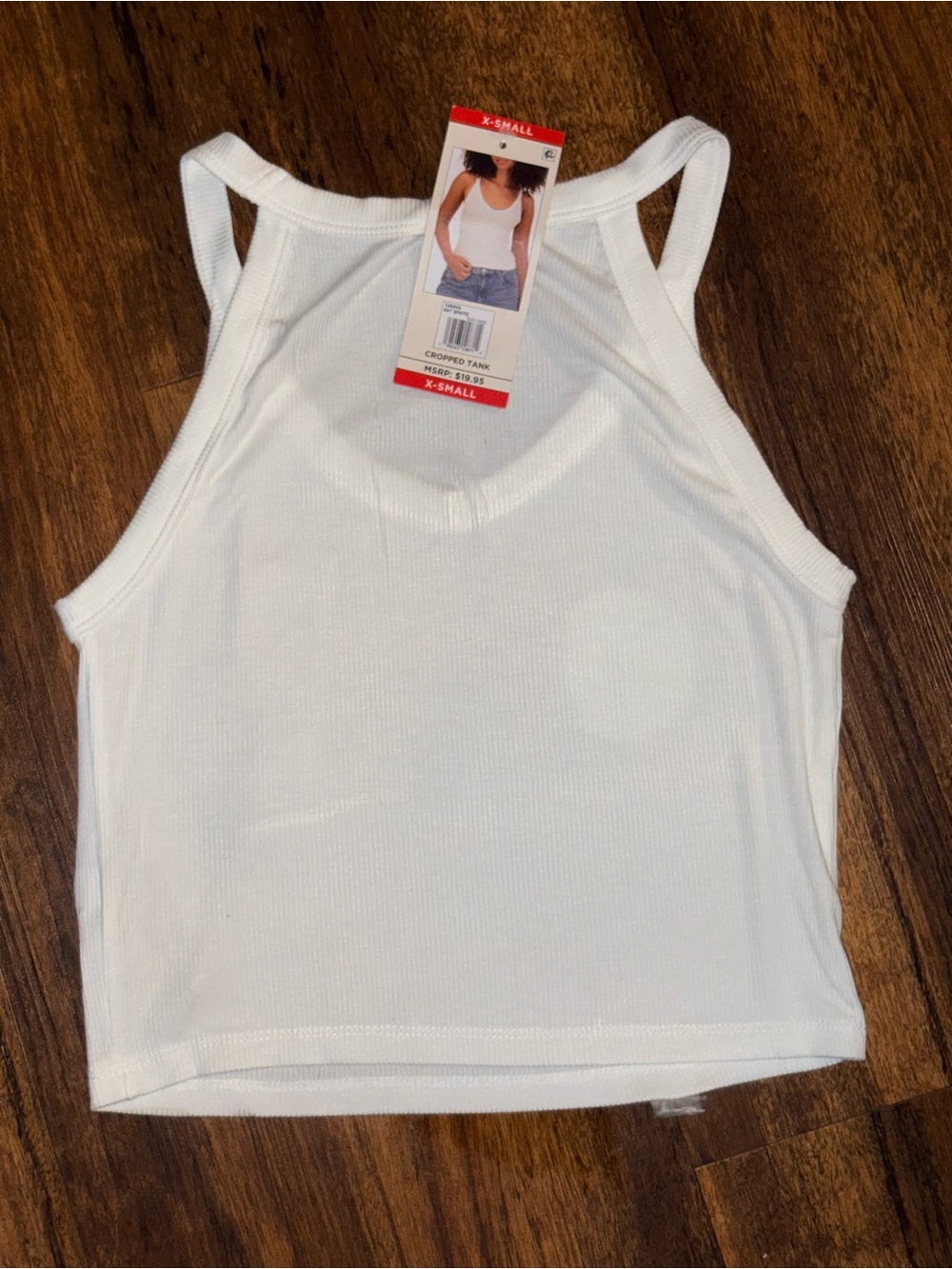 NWT Aeropostale Wear 2 Ways Ribbed Cropped Tank Top White XS